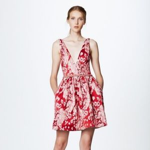 New! Marchesa Notte Pink and Red Dress Size 6